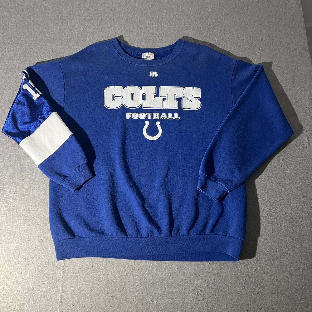 Indianapolis Colts NFL Blue Crewneck Sweatshirt Size L Estimated Football